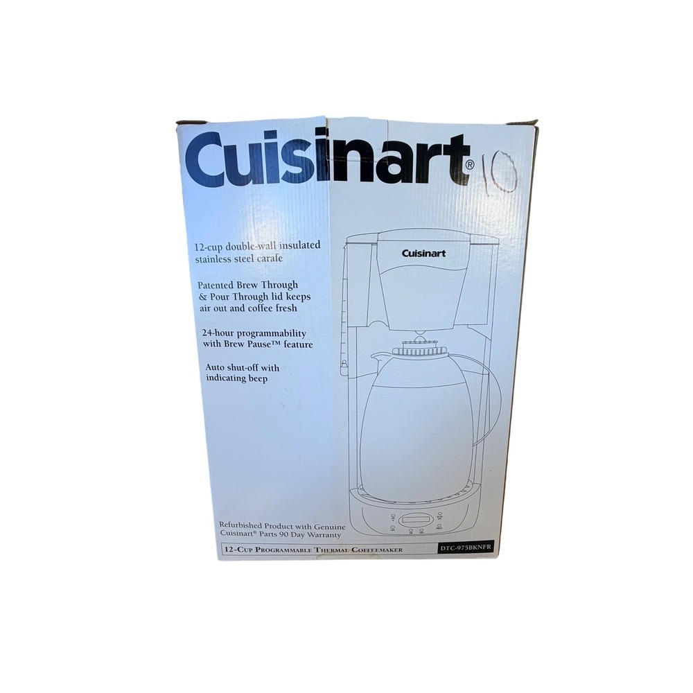NEW Cuisinart Coffeemaker 12-Cup Black Good Thermal Stainless Steel DTC-975BKNFR